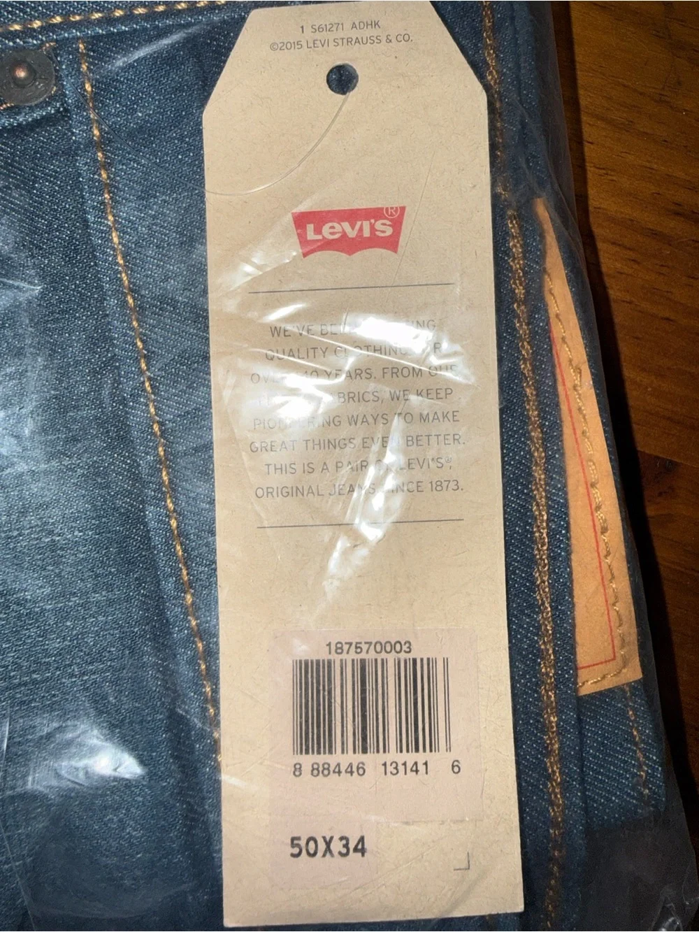 Levi's 541 Men’s Dark Blue Slim Jeans - Classic Five-Pocket 50x34